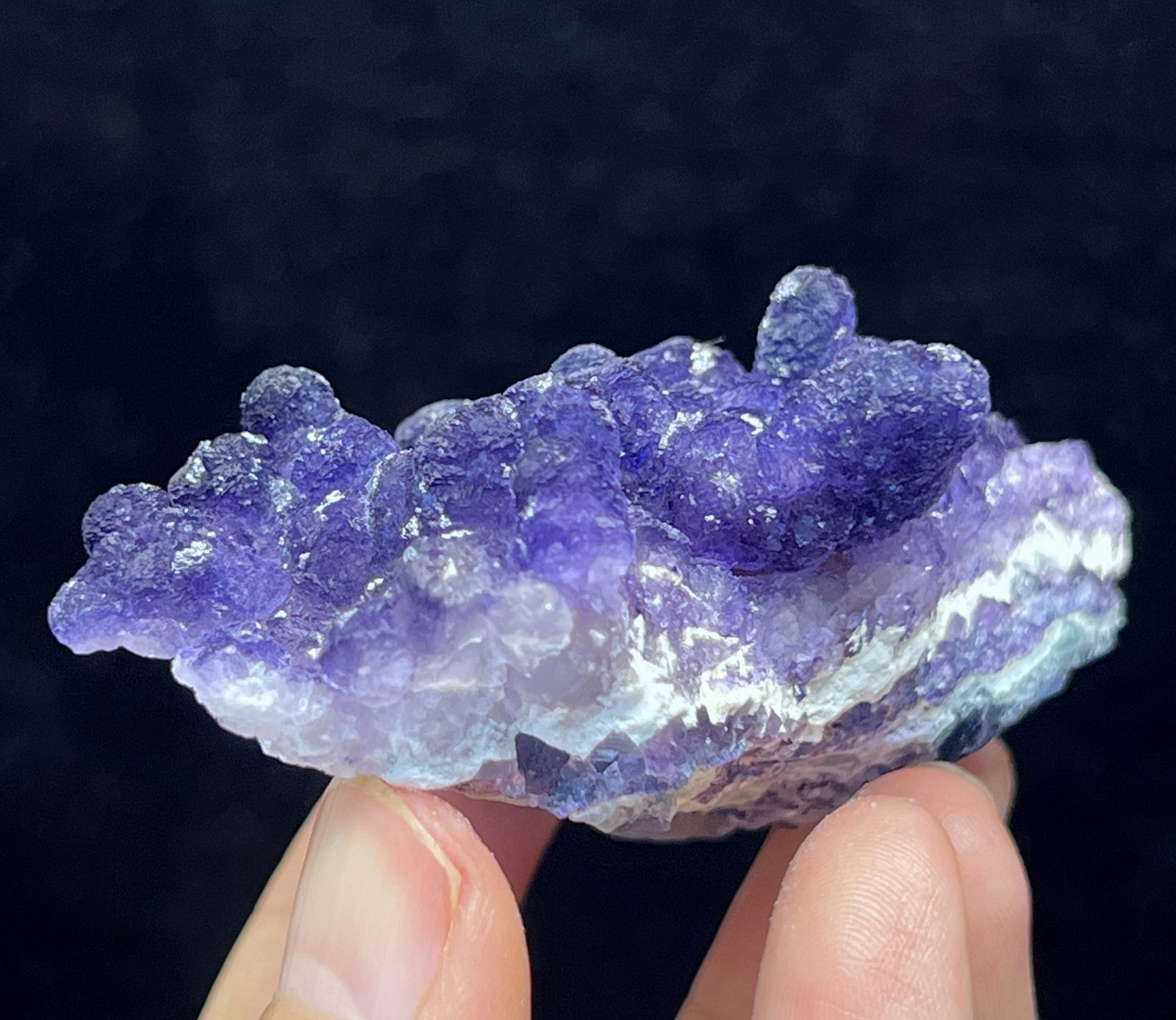74mm 120g SPARKLING Botryoidal Fluorite from Inner Mongolia, Natural Mineral