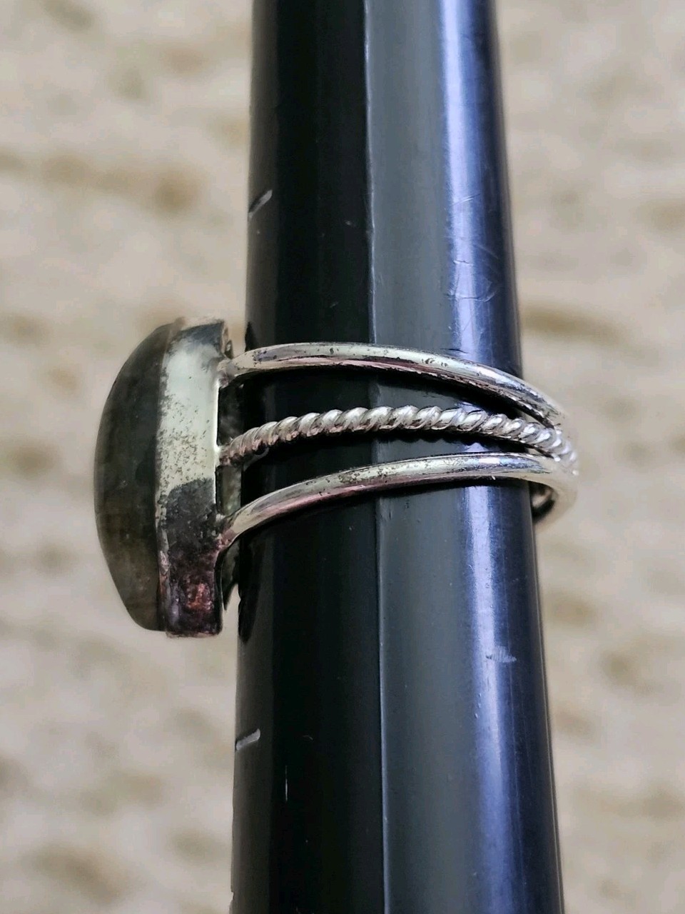 Sterling Silver Labradorite Ring, Size 7, Crystals & Stones, Mineral Specimen