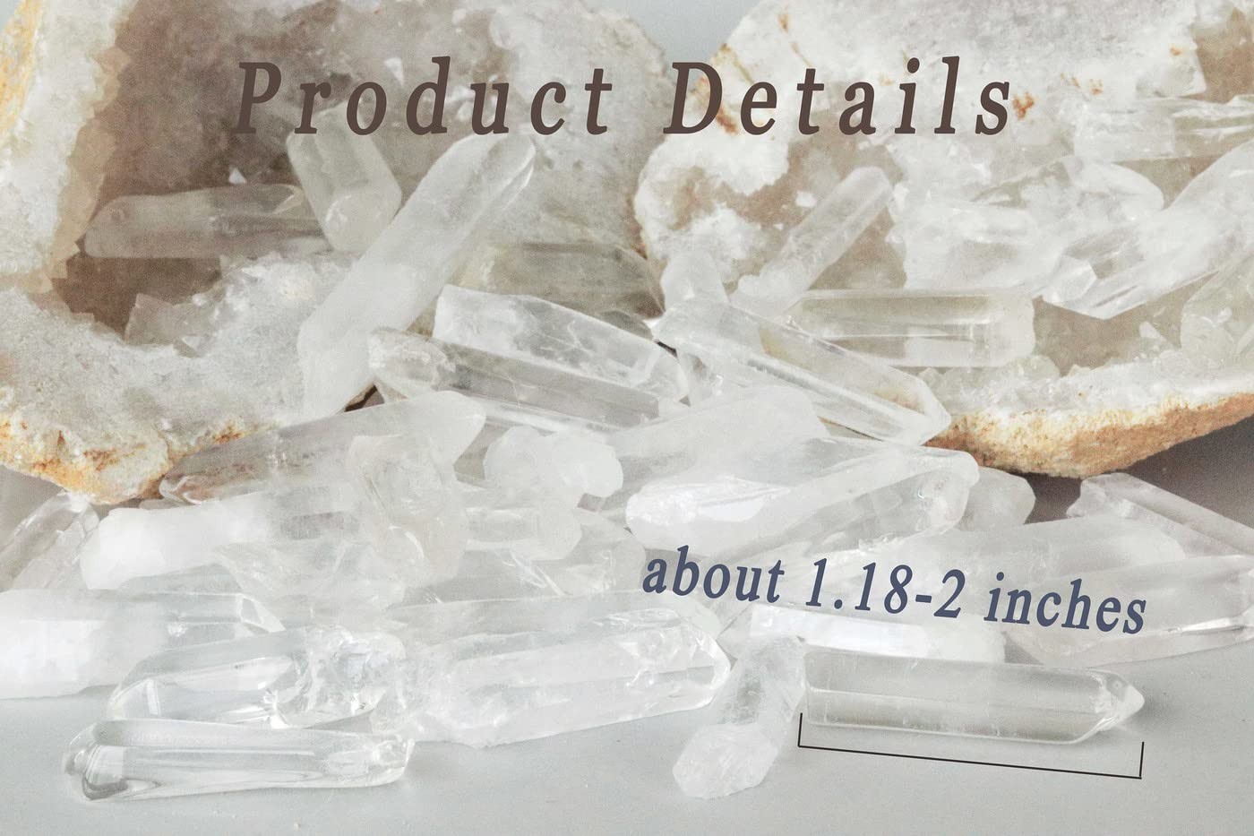DUQGUHO Clear Quartz Points Crystal Wand Irregular Shape 1.18-2″ 0.22lb