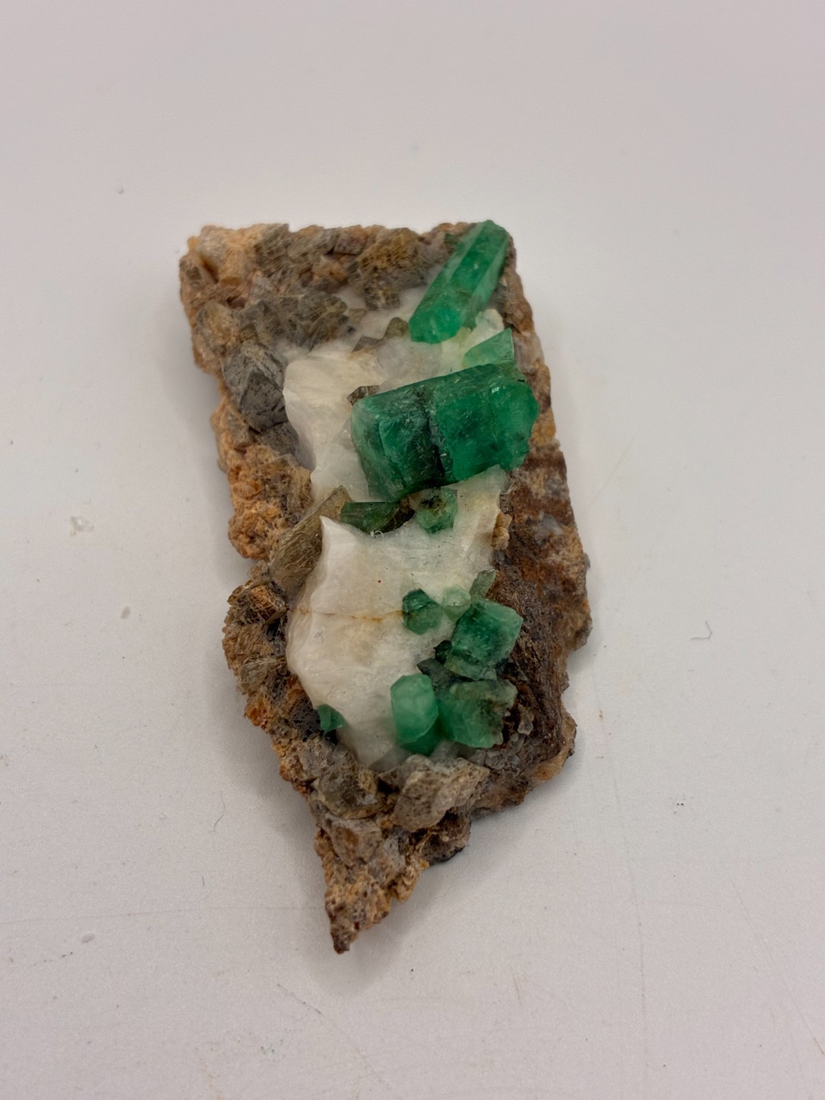 Rough Crystal Colombian Emerald Raw Matrix Collector Piece, Natural Not treament