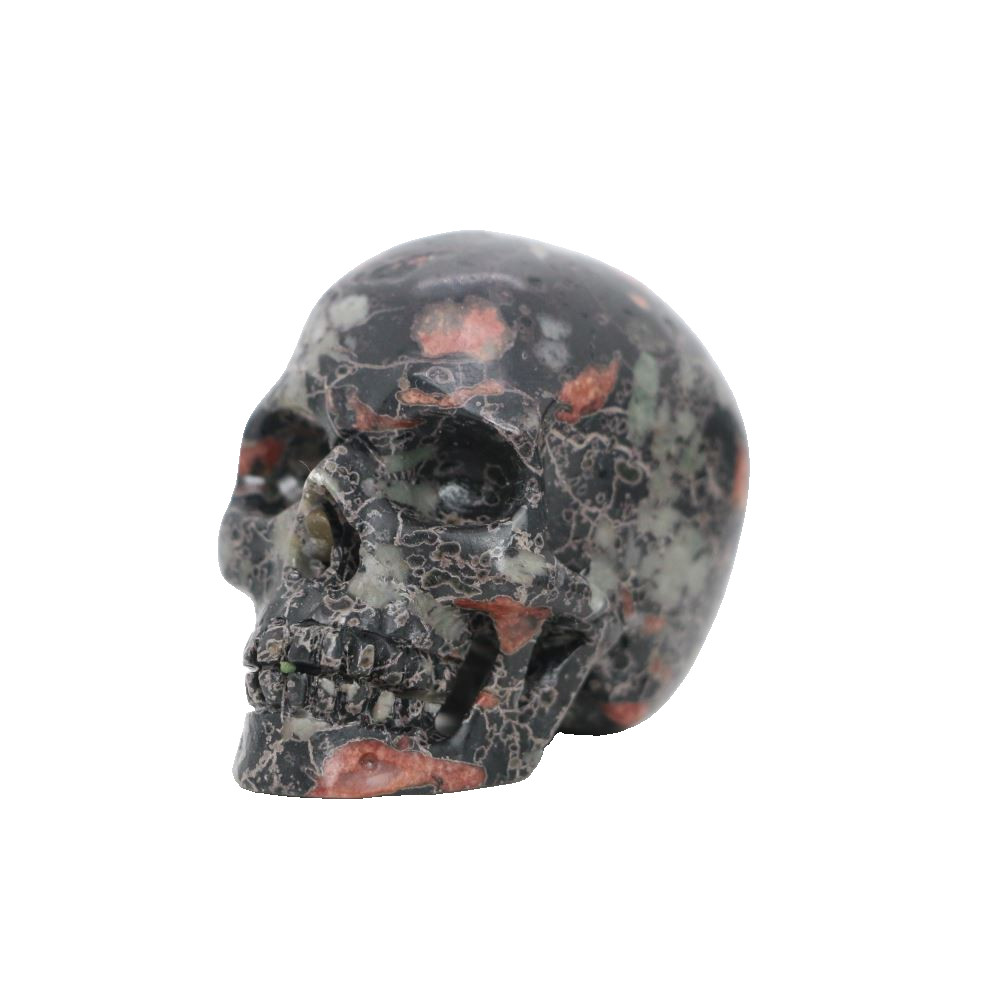 2″ PLUM FLOWER STONE Carved Crystal Skull Realistic Healing Randomly Send 1pc