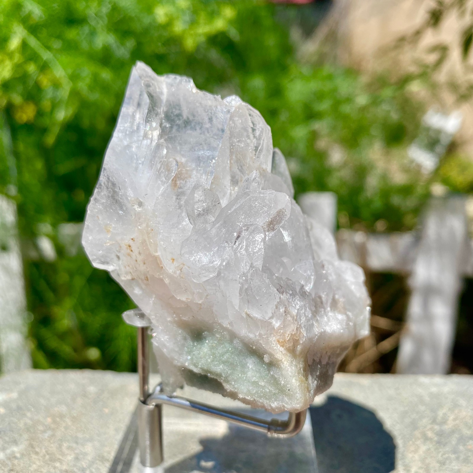 169G Natural rare white water crystal cluster backbone mineral specimen