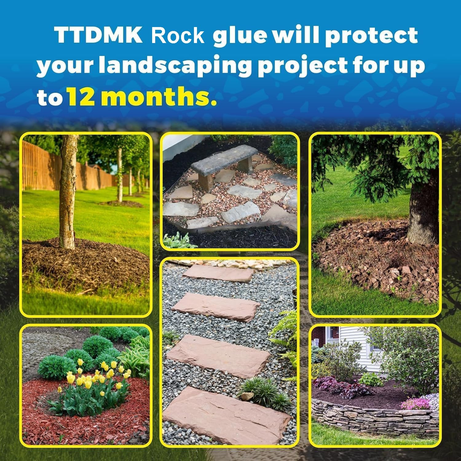 Stone Glue for Landscaping, 32oz Stone Glue for Landscaping, Outdoor Landscape G