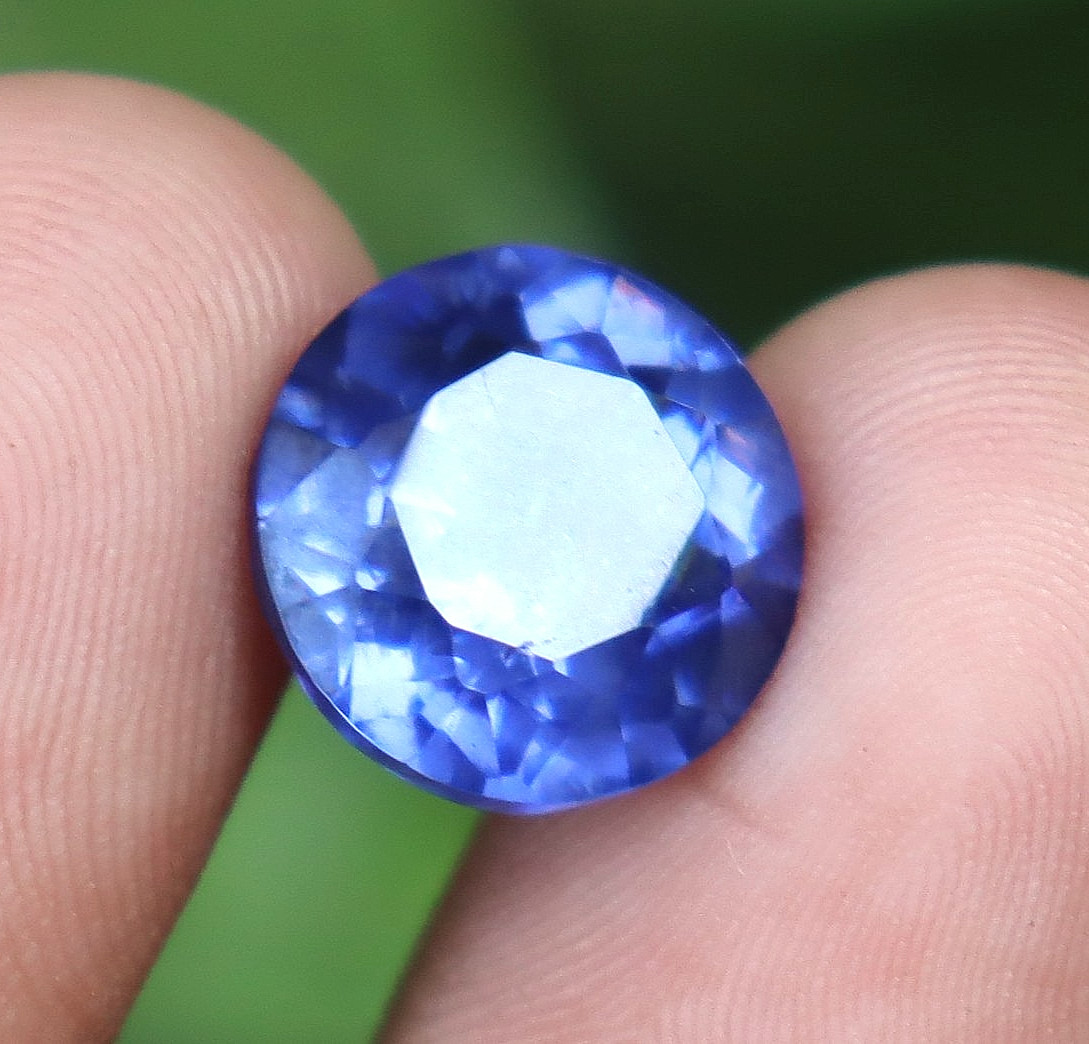 Round Cut 10 CT Loose Gemstone Natural Blue Sapphire Certified