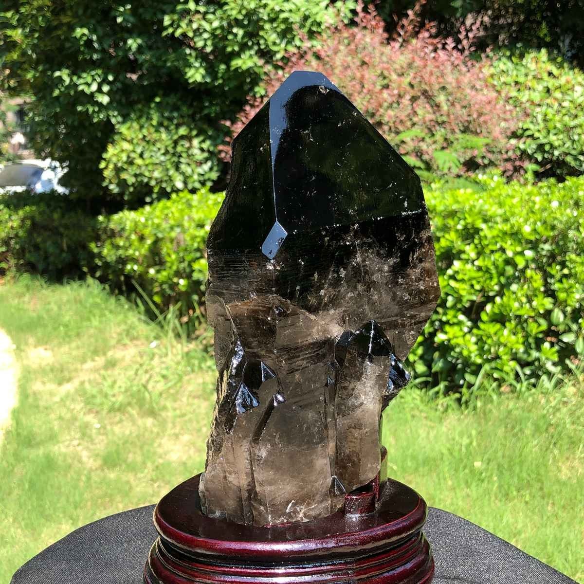 3100g Natural tea crystal specimen + pedestal MH1761