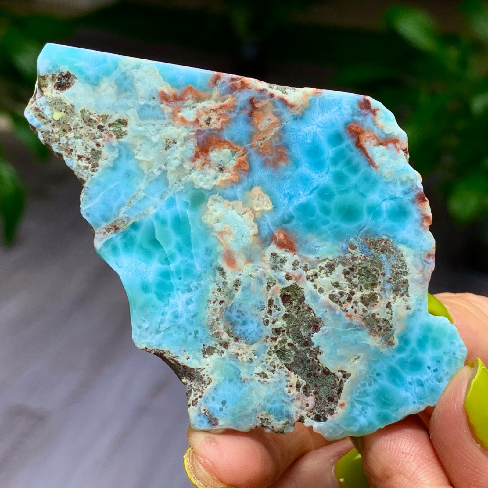 62G Natural larimar/hemimorphite Gorgeous rough raw Crystal Mineral Specimen