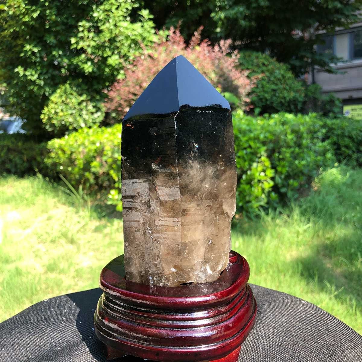 1940g Natural tea crystal specimen + pedestal MH1766