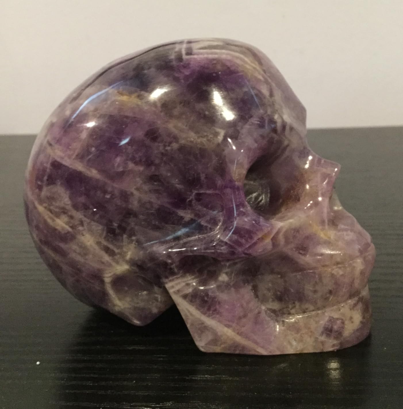 Natural Amethyst Crystal Skull 2in Hand Carved Healing Stone Decor Reiki New USA