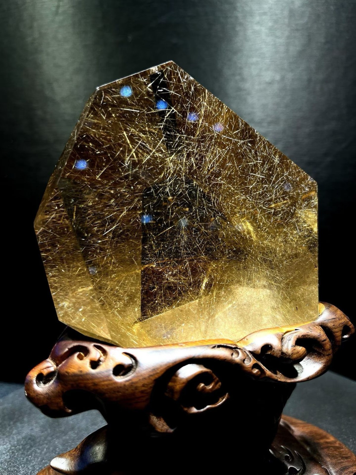 1.73lb Rare Top Natural Rutilated crystal Quartz Mineral specimen Reiki Decor+st