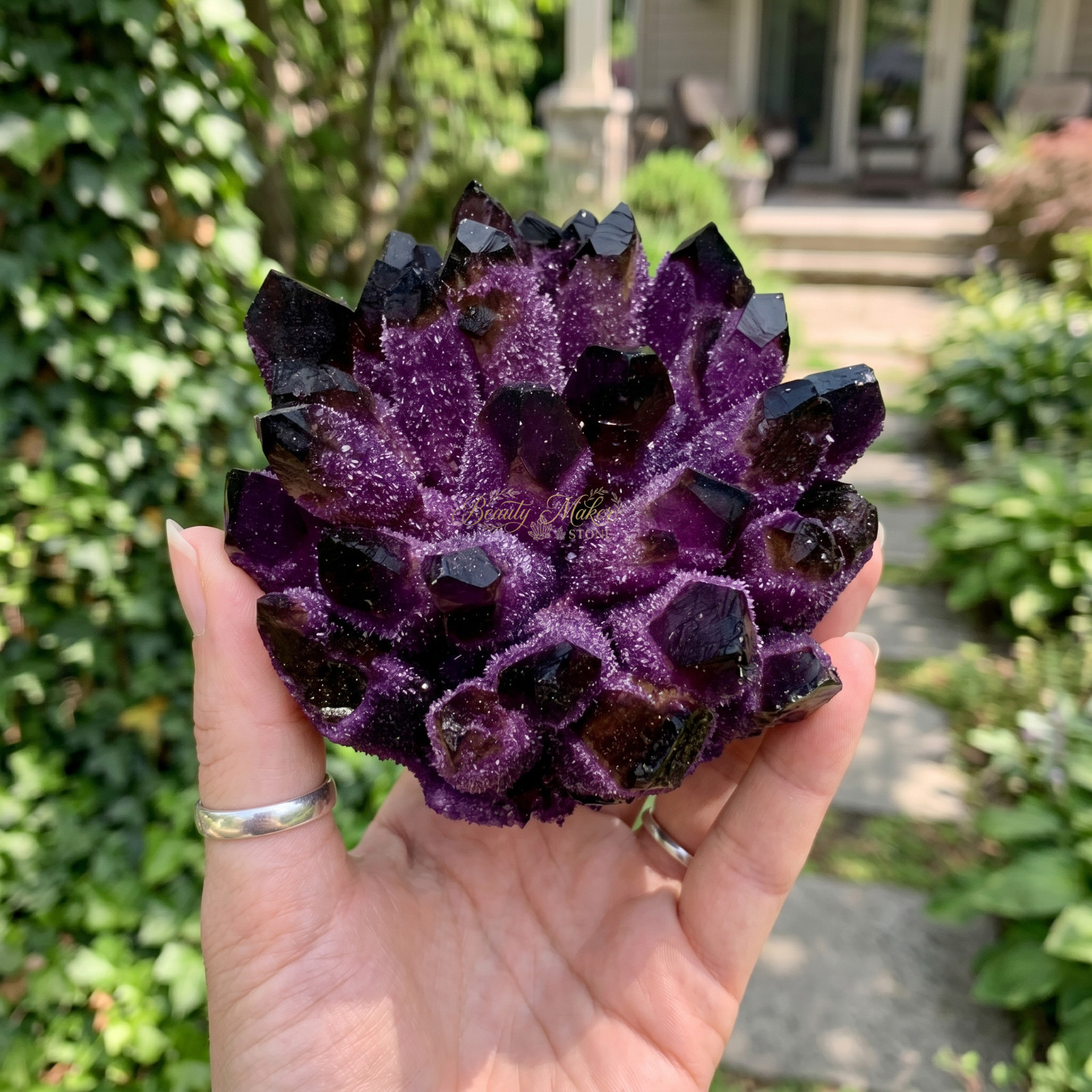 500g+ Deep Violet Amethyst Quartz Cluster Specimen Wisdom Stone Home Decor Gift