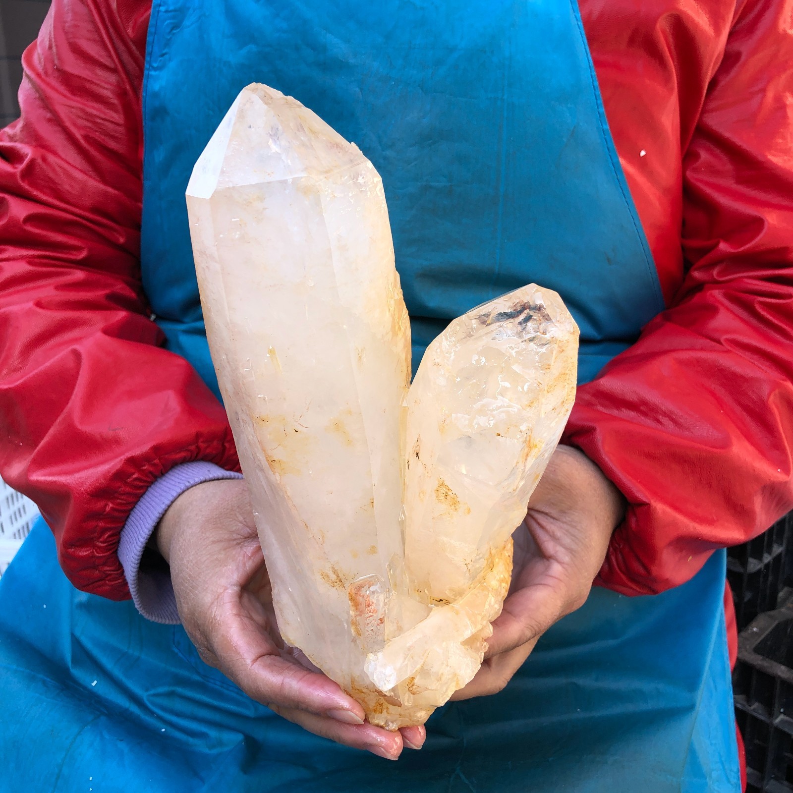4.95LB Natural Transparent White Quartz Crystal Cluster Specimen Healing 3356