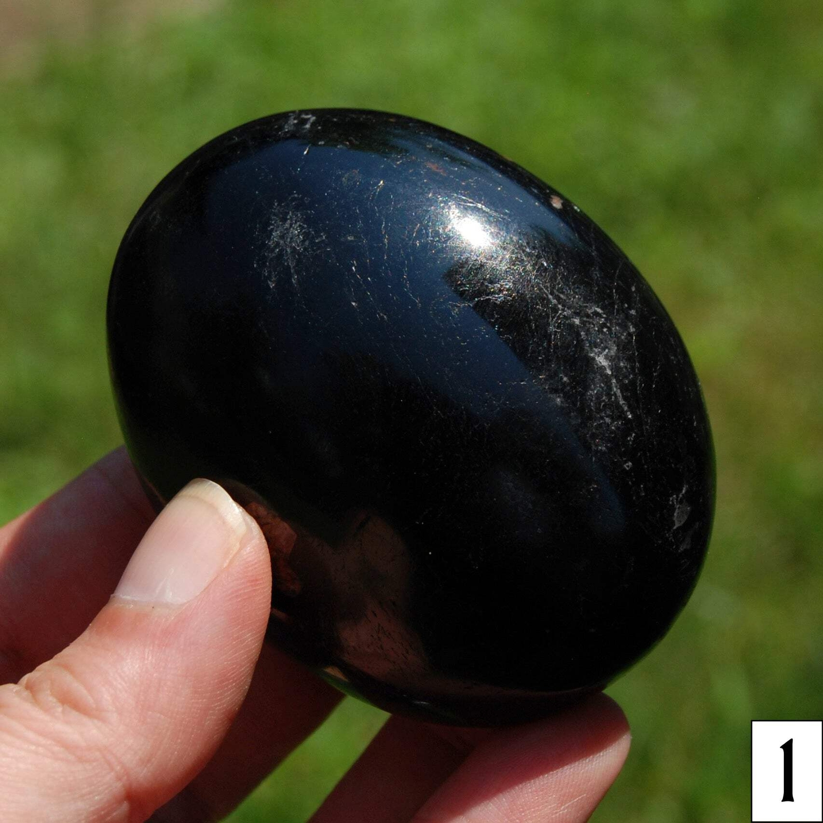 CHOOSE YOUR OWN Black Tourmaline Crystal Palm Stone, Madagascar