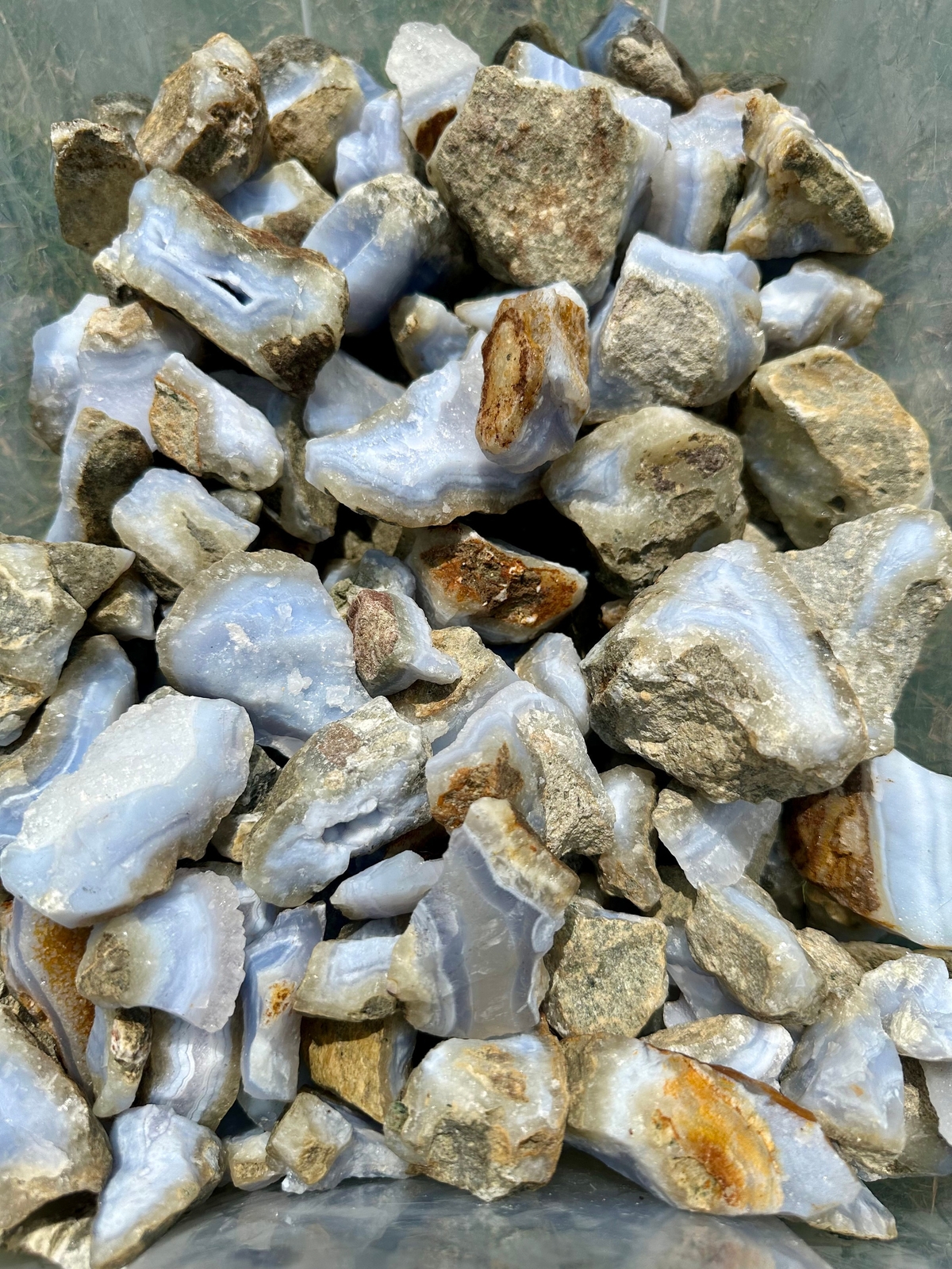 Raw Blue Lace Agate, Natural Blue Lace Agate from South Africa
