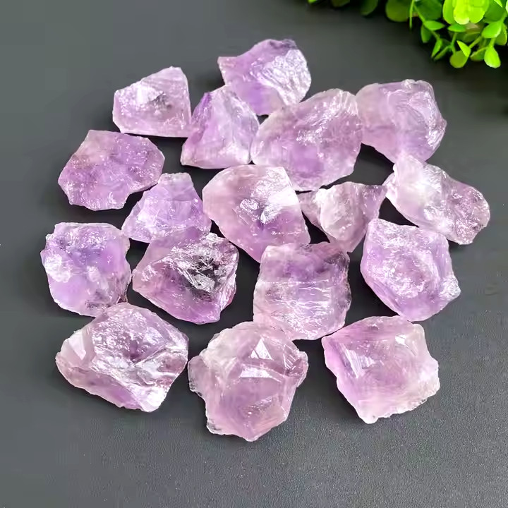 100%Natural Kunzite Rough Purple Crystal Raw Gemstones Healing Crystal 3pcs