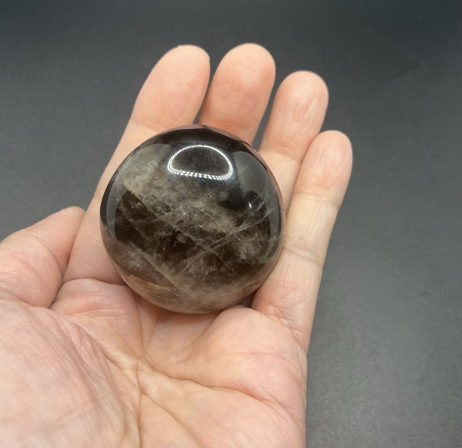 Smoky Quartz Genuine Palm Stone 94g BEAUTIFUL