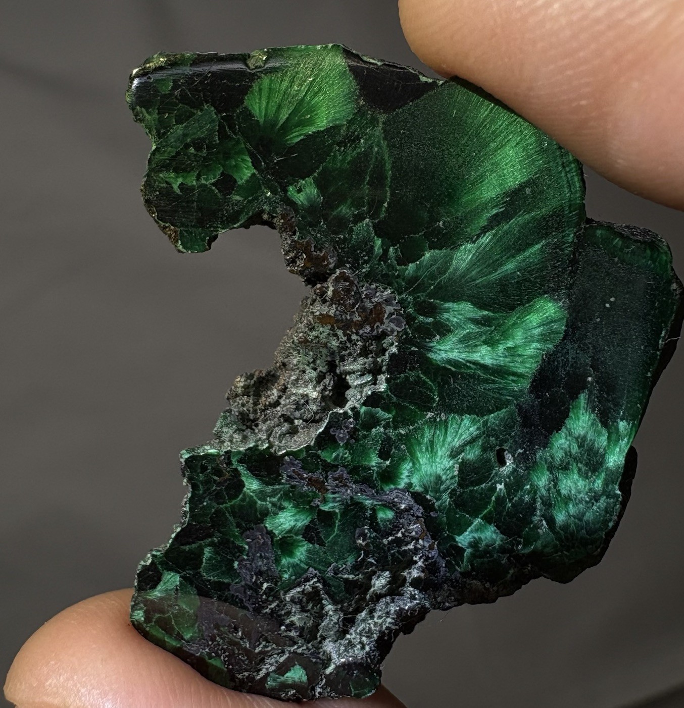 Natural Malachite Sliced Crystal Raw Mineral Specimen Healing Energy Reiki