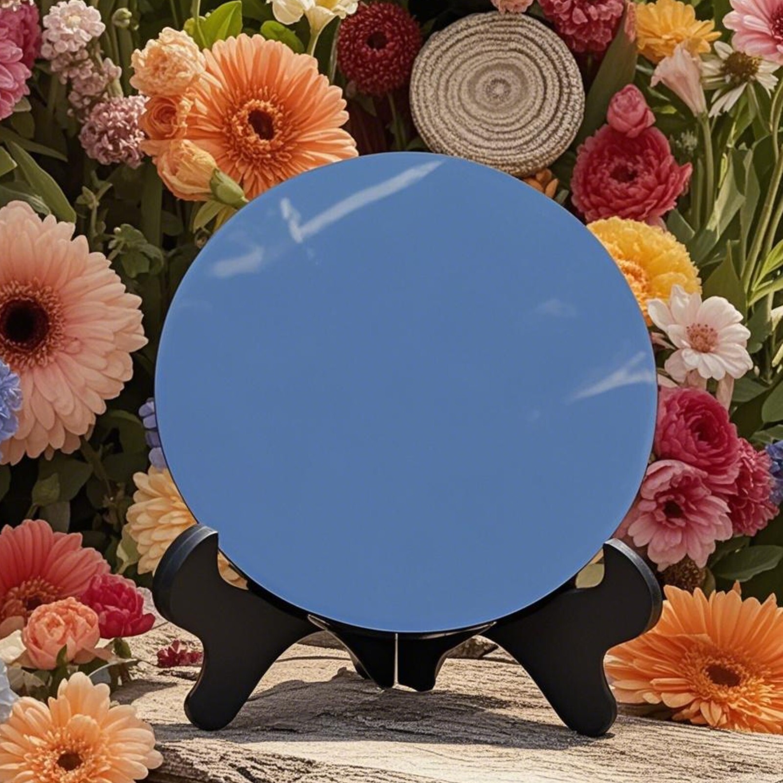 Halloween Mirror Obsidian Magic Mirror Scrying Plate Natural Crystal Gifts Decor