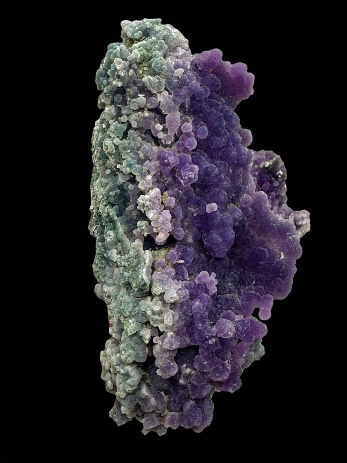 Blue& Purple Iridescent Grape Agate Cluster Mineral Specimen Crystal Botryoidal