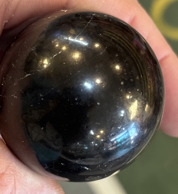 Natural Black Tourmaline Ball Crystal Quartz Sphere Healing Stone 185 Grams 52mm