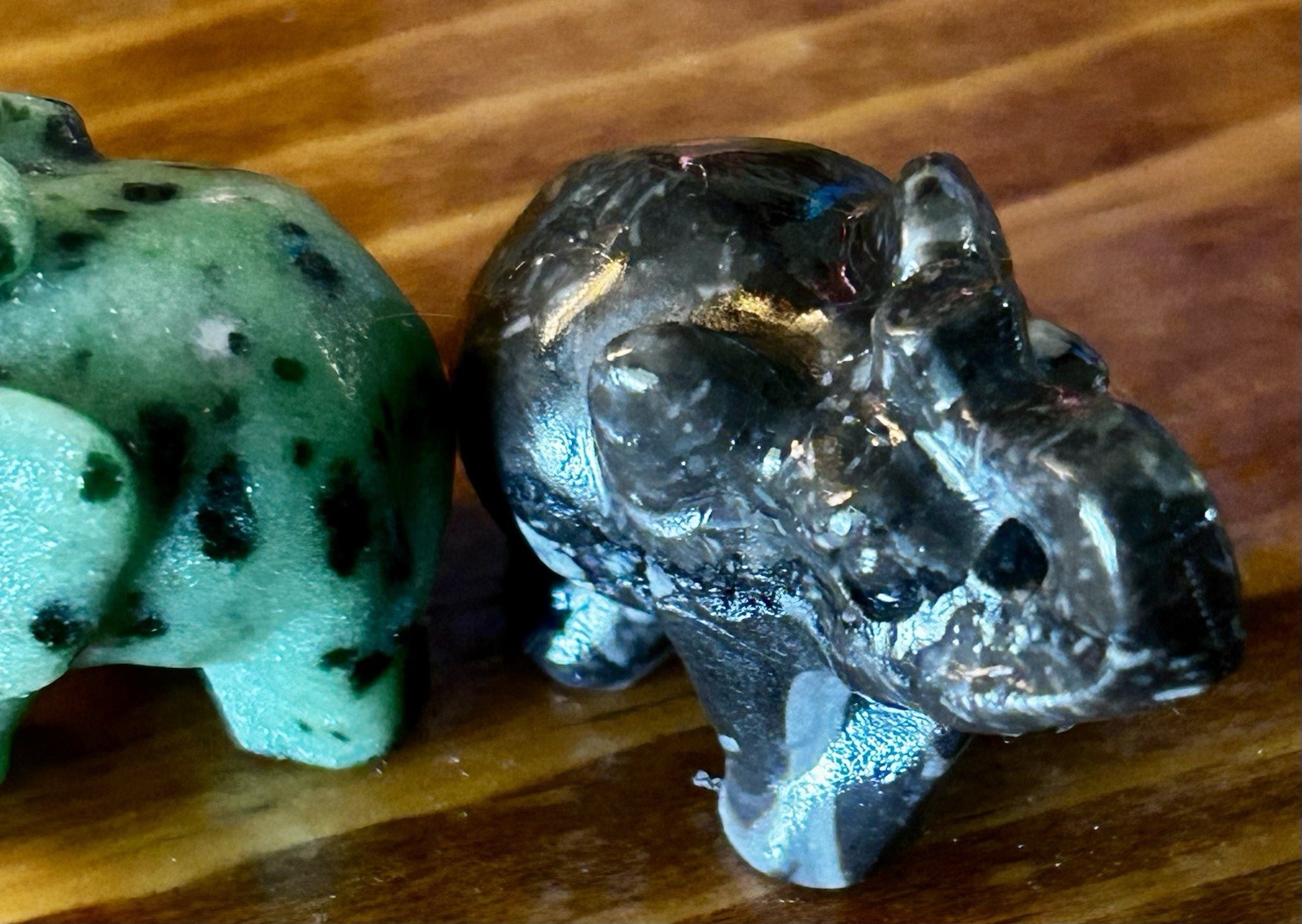 Ruby Zoisite And Jasper Elephant Bundle Crystal Carving Polished Natural Stone
