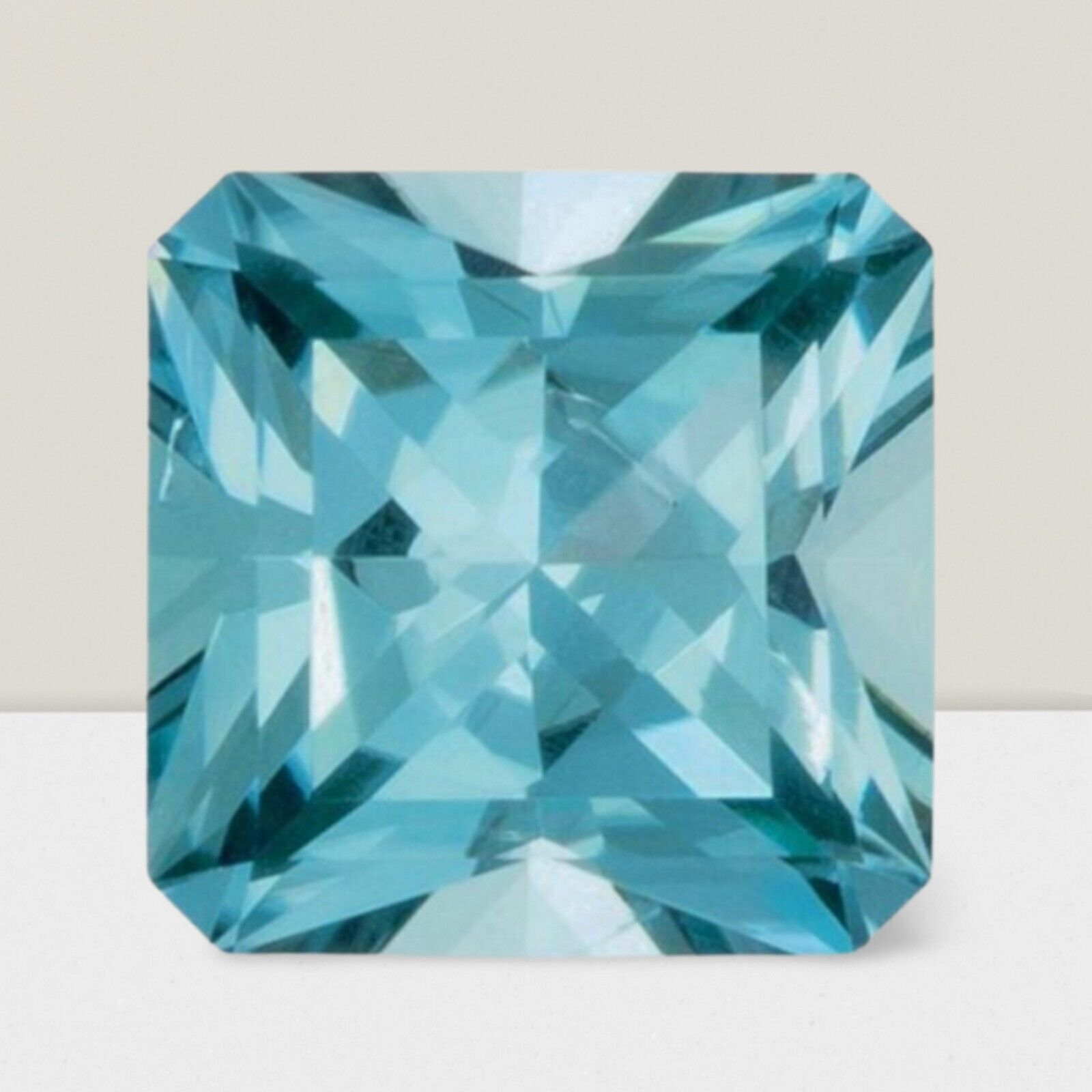 Blue Tourmaline Asscher Cut Gemstone 4.50 Cts – 11 mm Lustrous Loose Gem