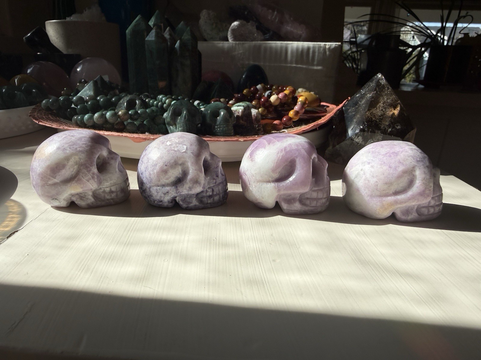 Natural Lepidolite Skull Carving Crystal Pink Gemstone From Australia