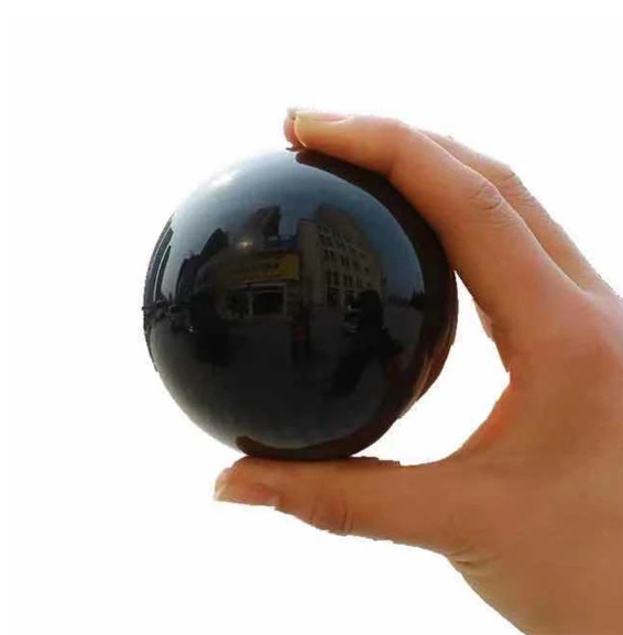 60mm Natural Black Obsidian Sphere Pure Solid Crystal Ball Stone Office Crafts