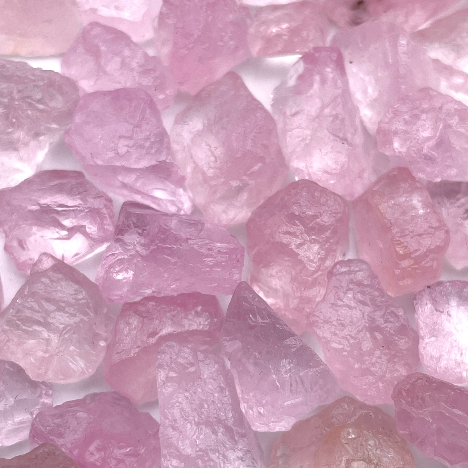 Natural Pink Morganite Rough Stones–Raw Uncut Beryl Crystals for Jewelry Making