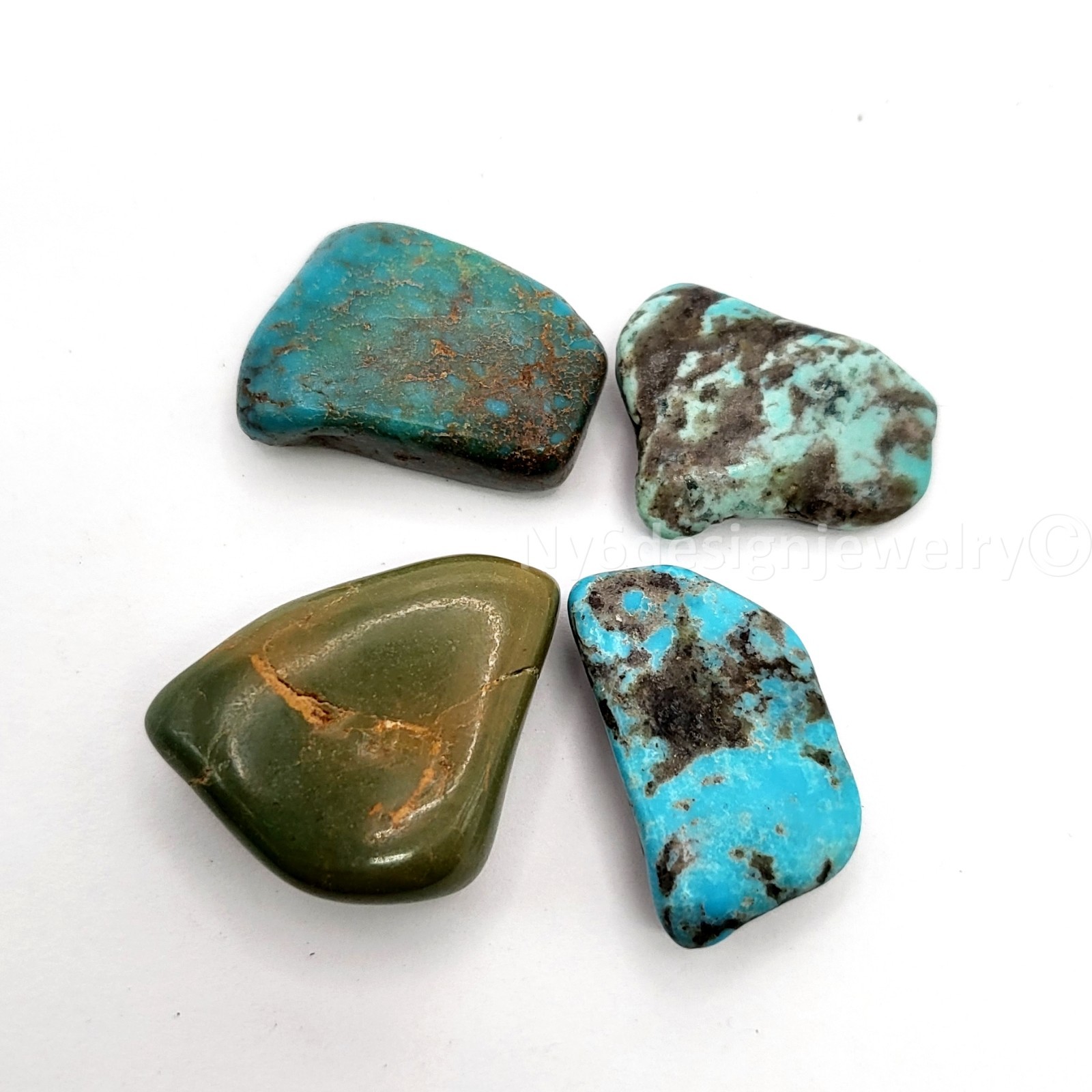 25×20-35x25mm Natural Turquoise Rough Stones No Hole Blue Green Brown Rock