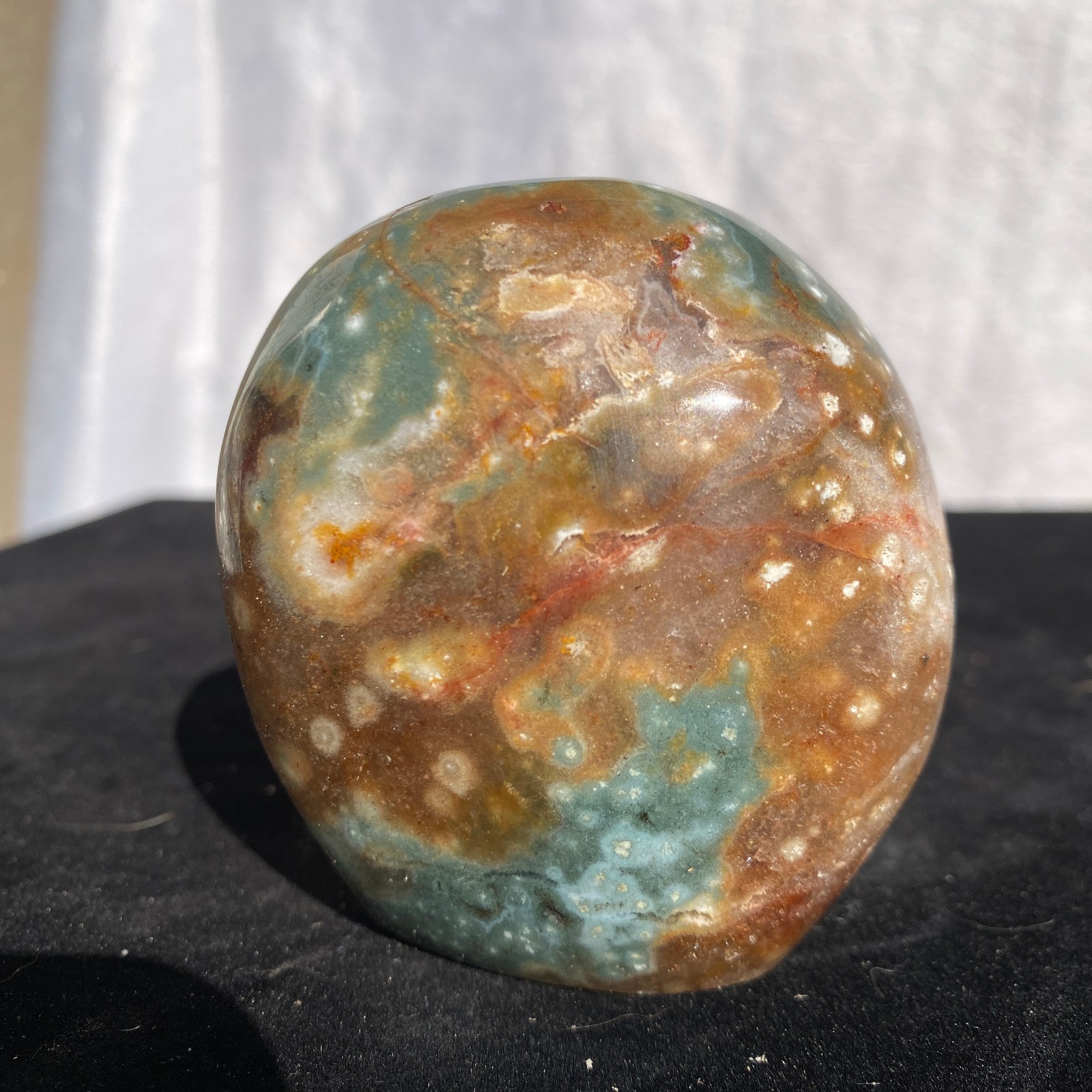 290g Natural polychrome Ocean Jasper Specimen Quartz Crystal Reiki Healing