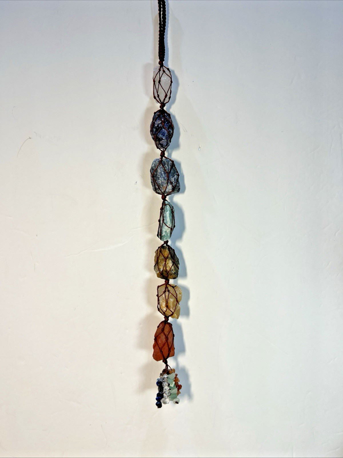 7 Chakra Crystals Holistic Reiki Healing Crystals Rocks Tumbled Hanging Decor