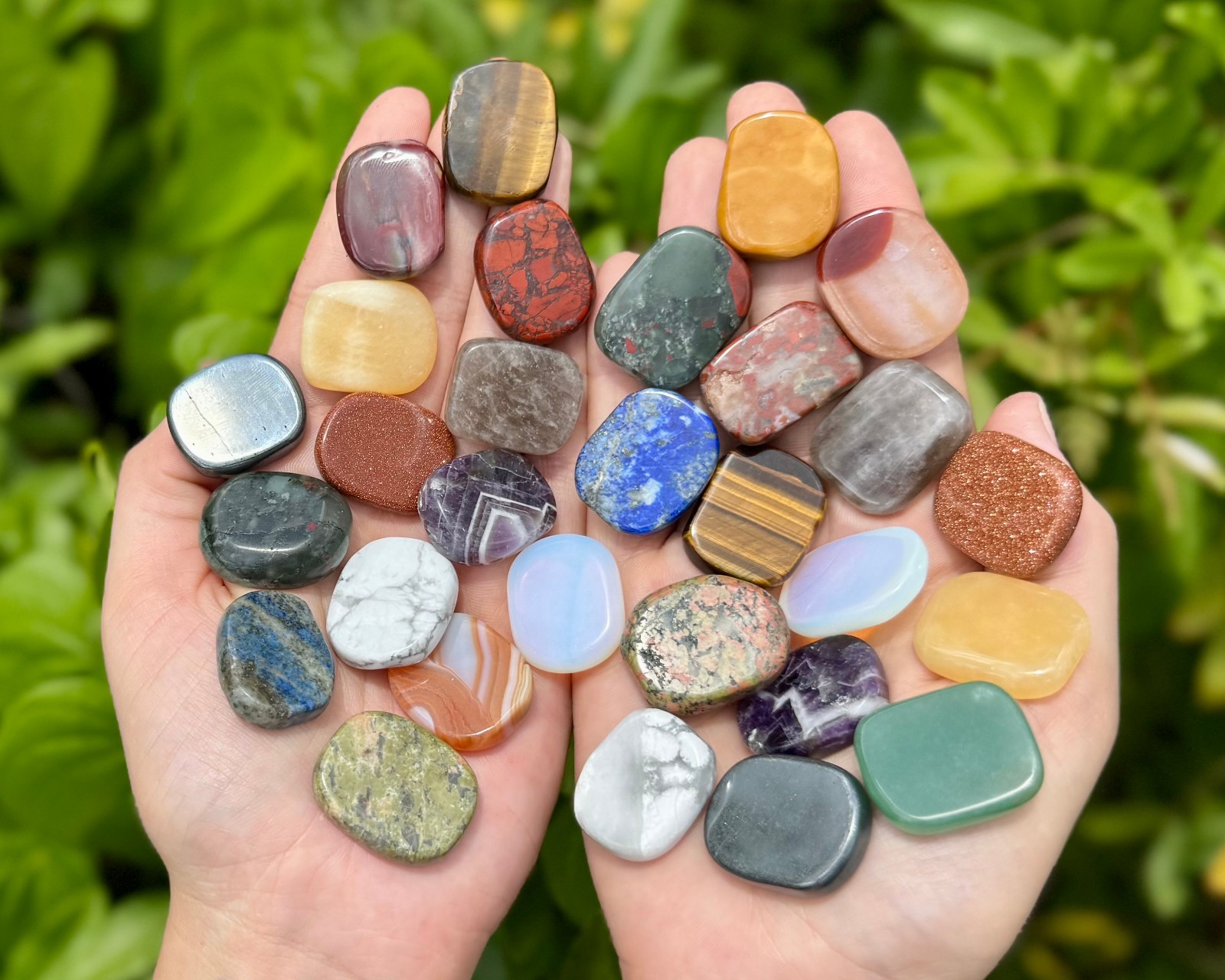 Mini Crystal Palm Stones BUY 2 GET 1 Free: Choose Gemstone (Natural Worry Stone)