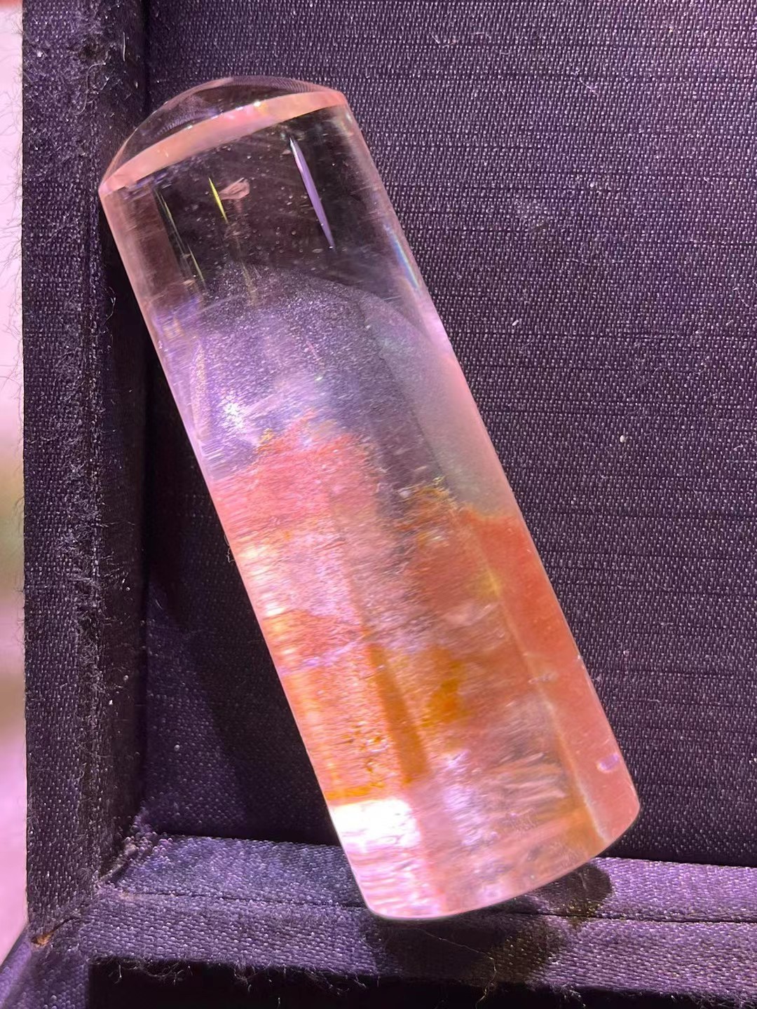 70*26mm A+++ Natural pink phantom Quartz carved Crystal Energy Pendant