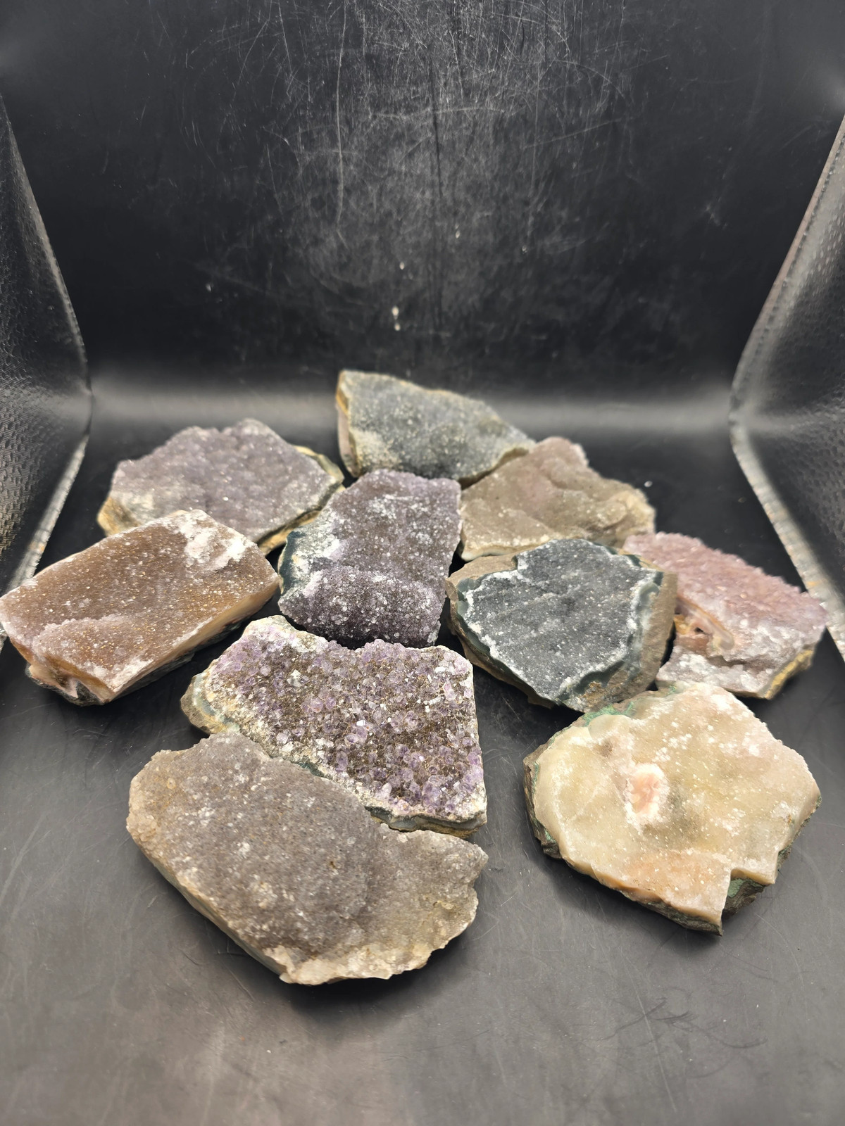 1 piece druzy rainbow amethyst cluster!