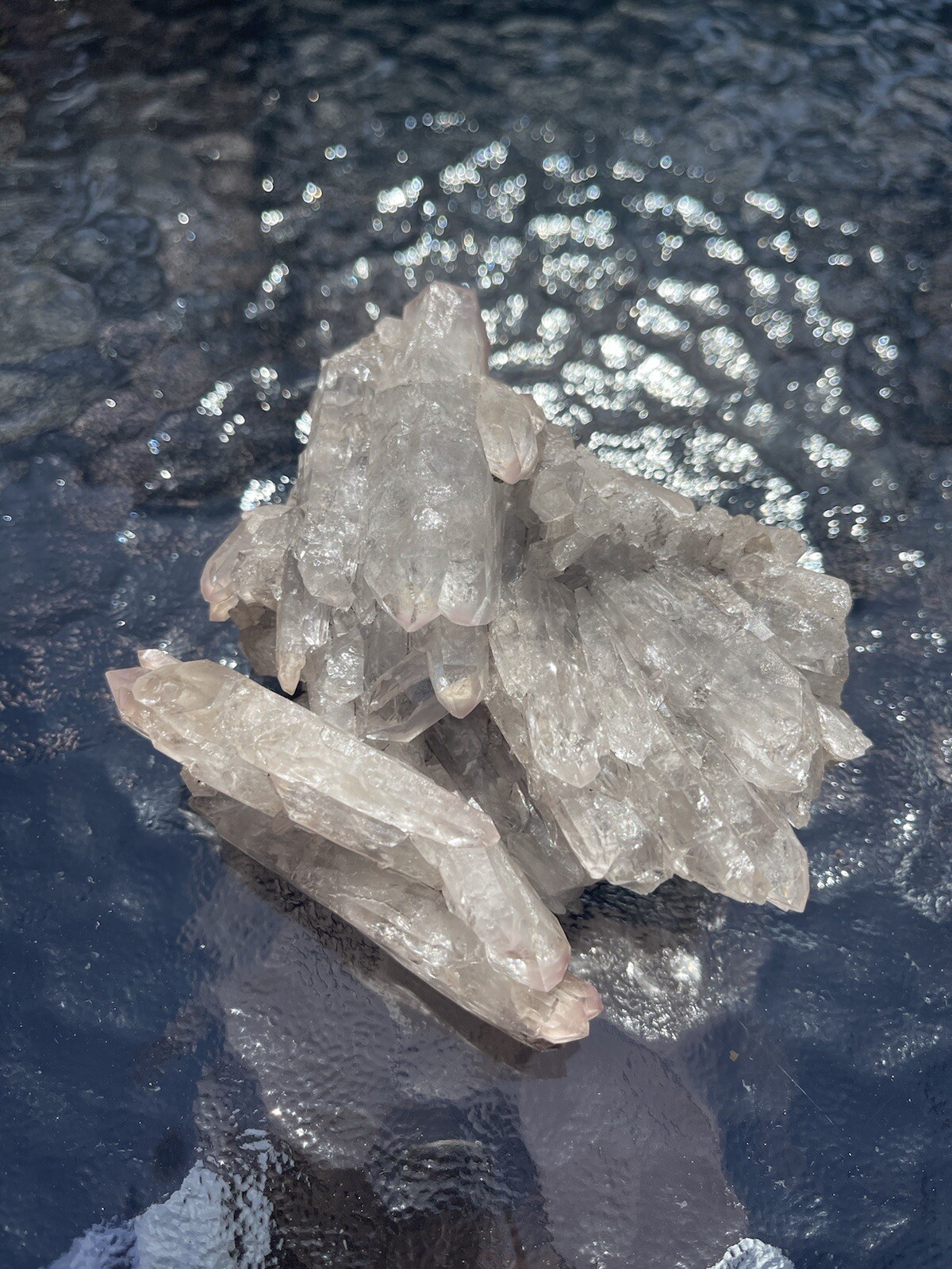 3×3.5in New Raw Lithium Cluster Crystal