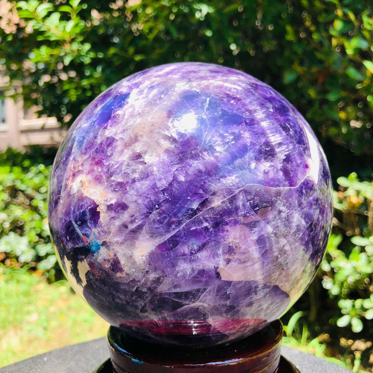 7.96LB Natural dream amethyst sphere quartz polished ball healing decor gift