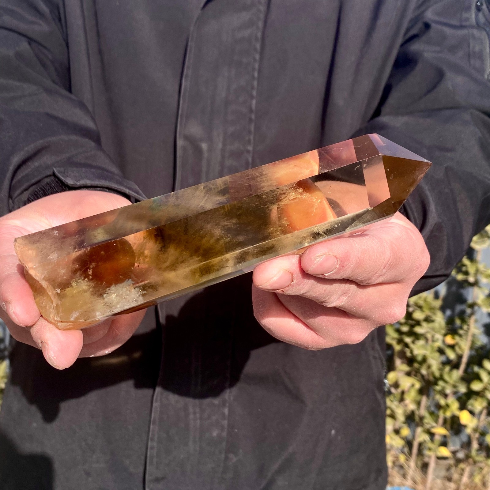 539G Natural Citrine backbone cluster mineral specimen quartz crystal healing