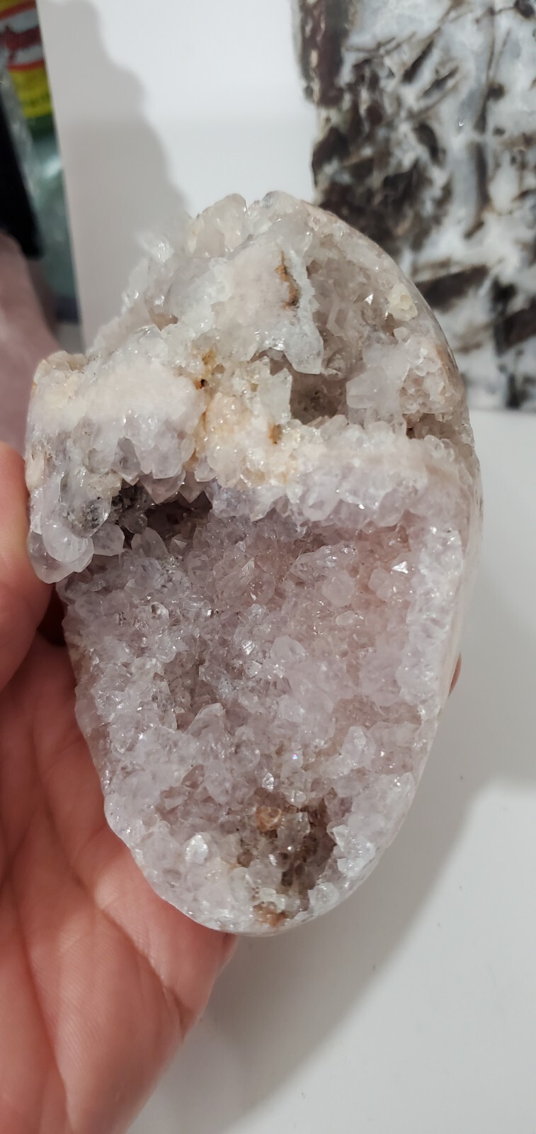 Pink Amethyst Cluster Freeform Geode 408g