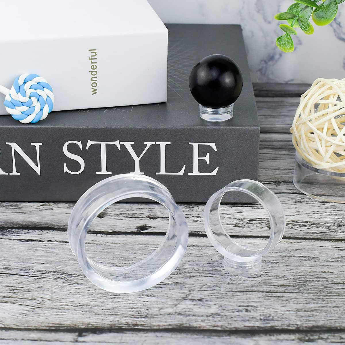 12Pcs Acrylic Sphere Stand Clear round Sphere Holder Plastic Display