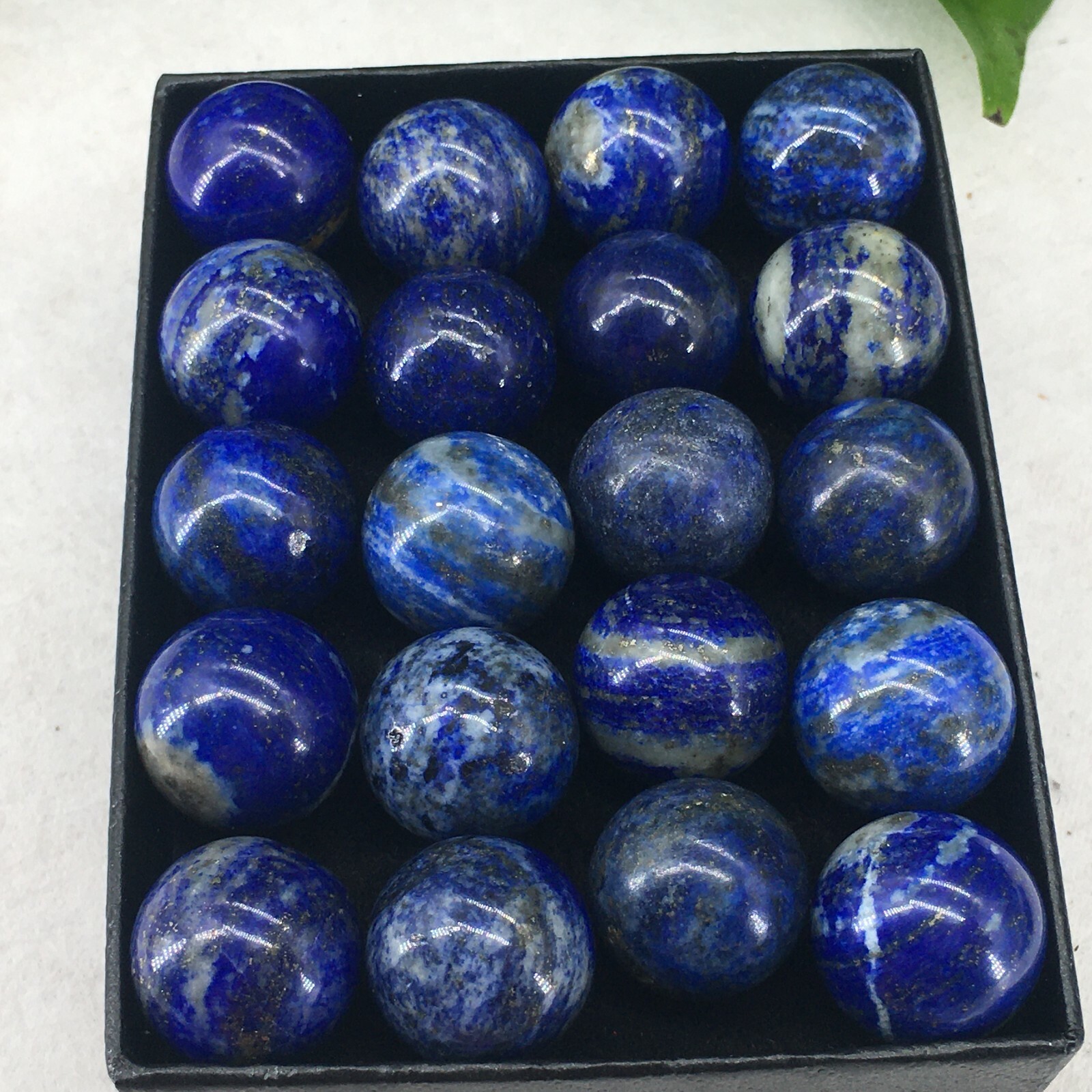 30pc Natural lapis lazuli jasper Quartz hand Carved ball crystal Reiki healing