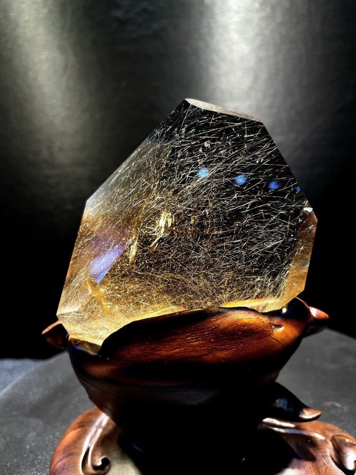 1.73lb Rare Top Natural Rutilated crystal Quartz Mineral specimen Reiki Decor+st