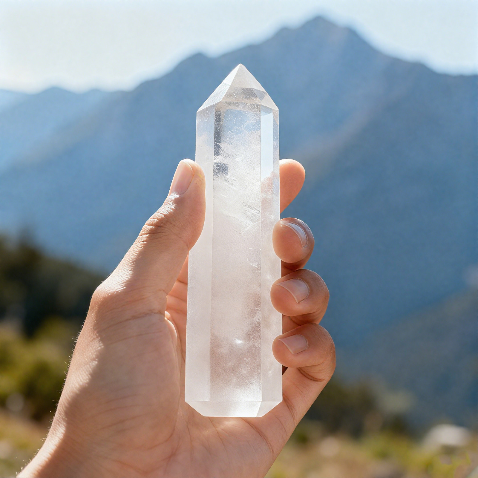 Clear Quartz Tower Points , Genuine Obelisk Wand, Healing Crystal, Natural