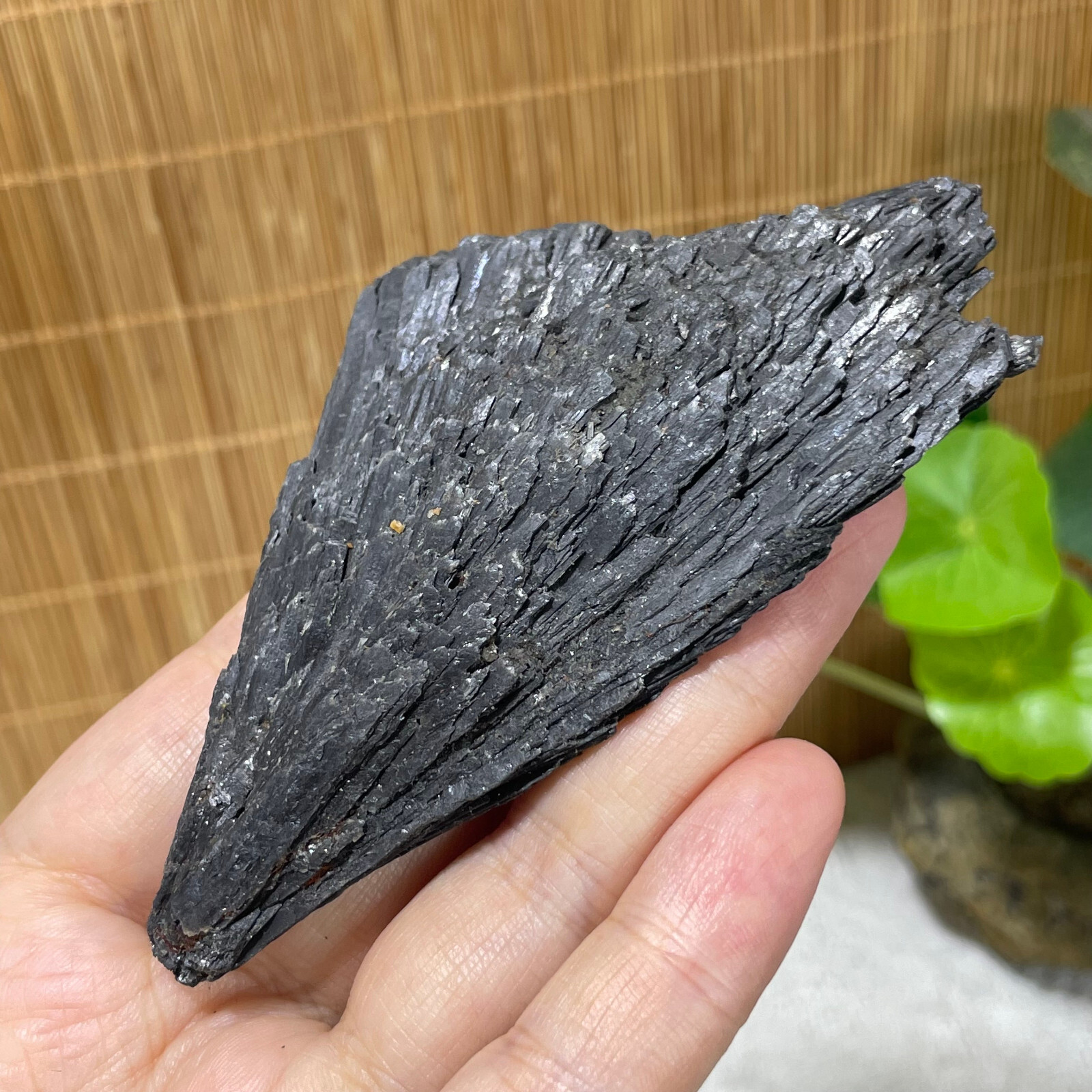 75g Natural Irregular natural black crystal cluster mineral specimen（dian qishi）