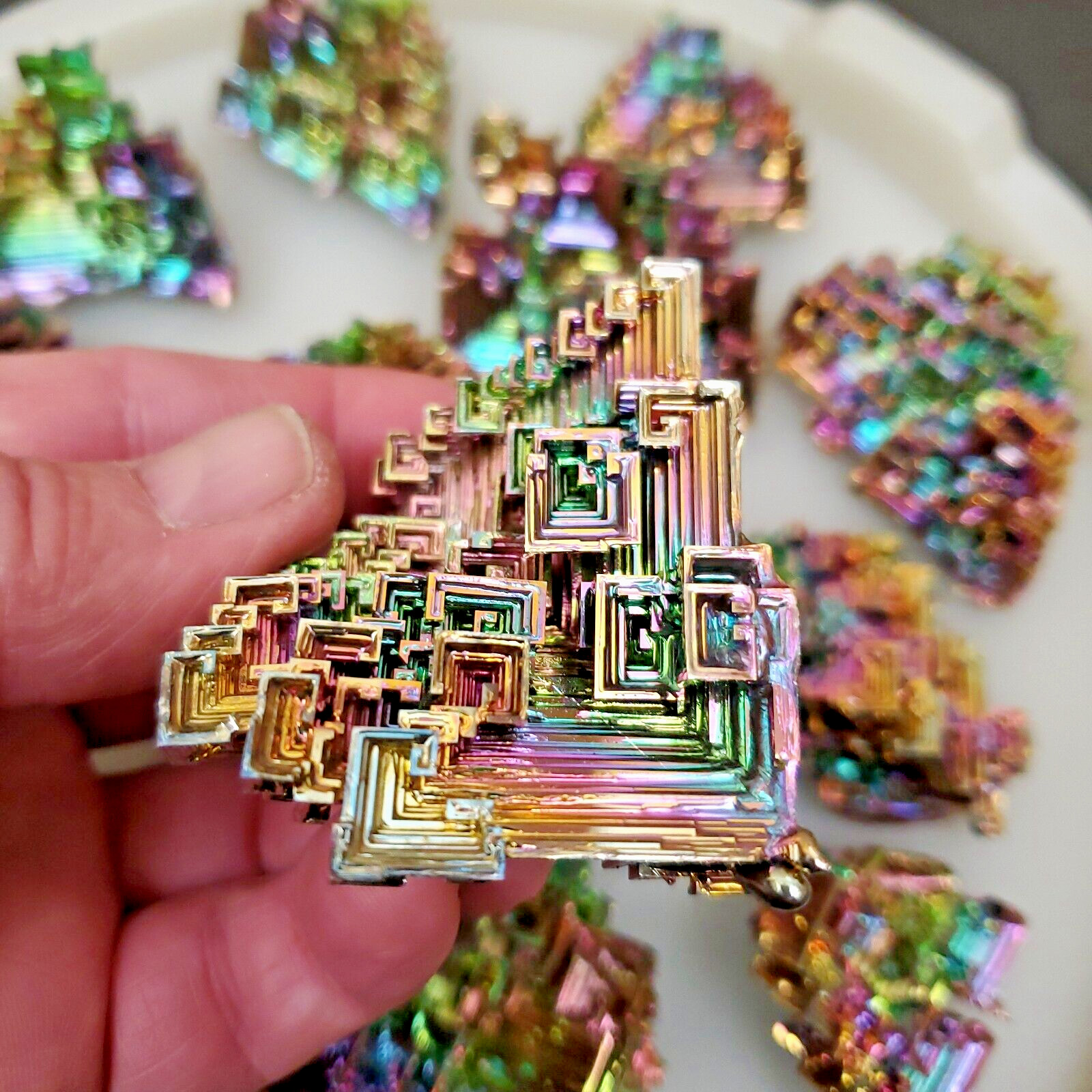 Bismuth 1 kg (2.2 lB) Wholesale Lot (AAA-grade) Rainbow Crystals