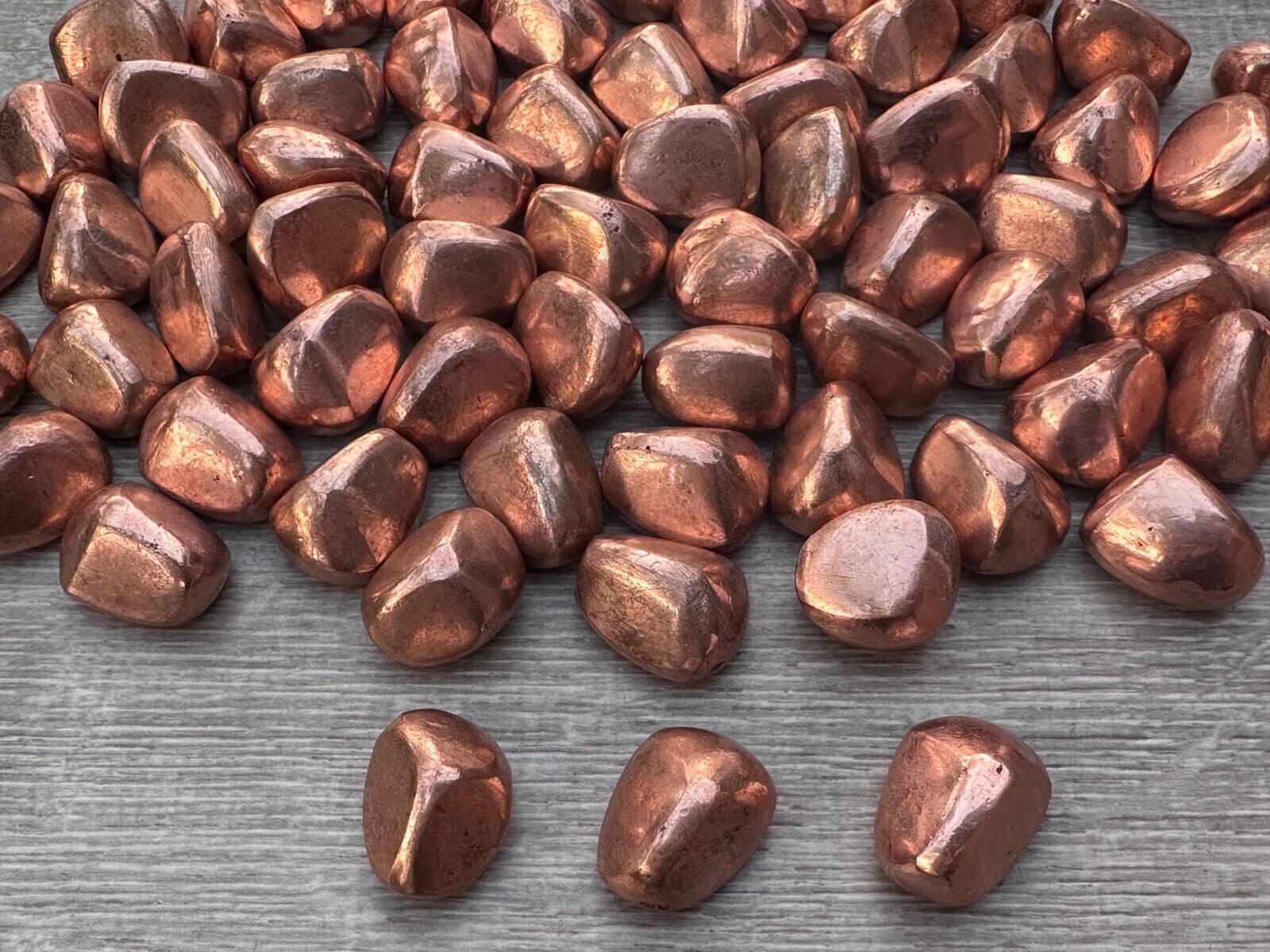Grade A++ Copper Tumbled Stones, 0.75-0.85 Inch Tumbled Copper, Copper Crystals