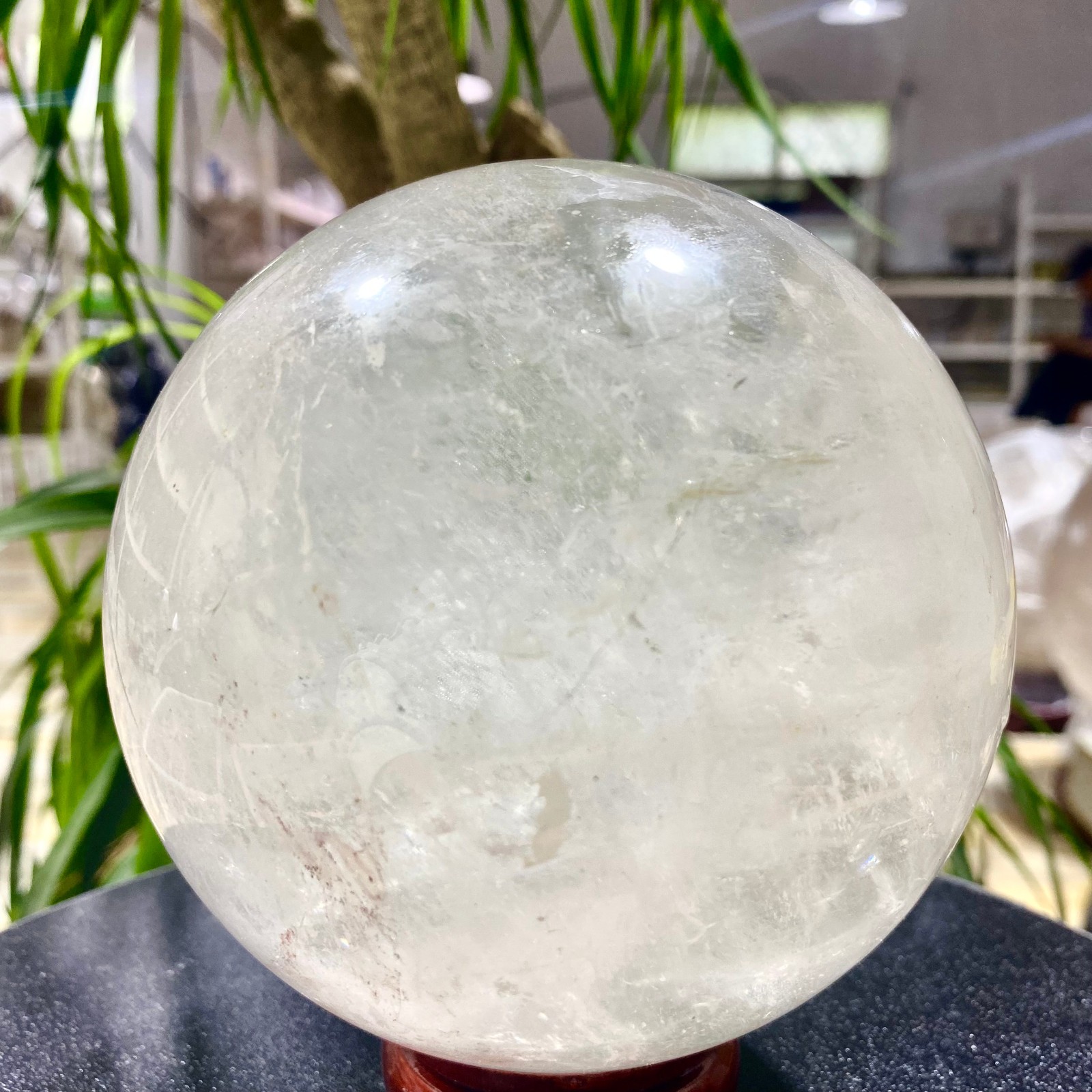 5.29LB white crystal transparent quartz crystal ball Reiki repair