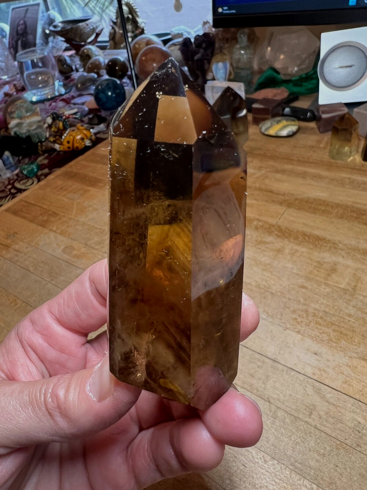 Rare Citrine Smokey Phantom DBL Terminated Crystal Point Zambia Africa 441
