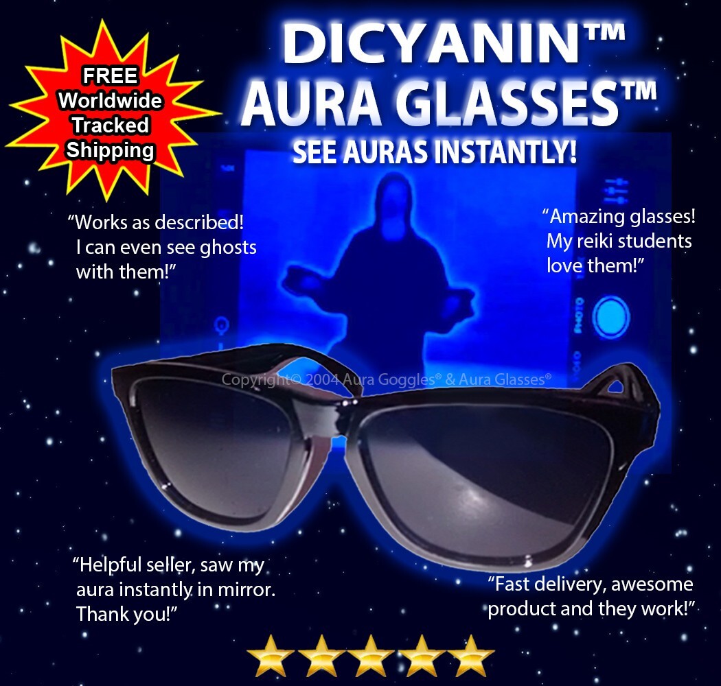 OFFICIAL DICYANIN AURA GLASSES reiki crystal hunting ghost emf healing psychic