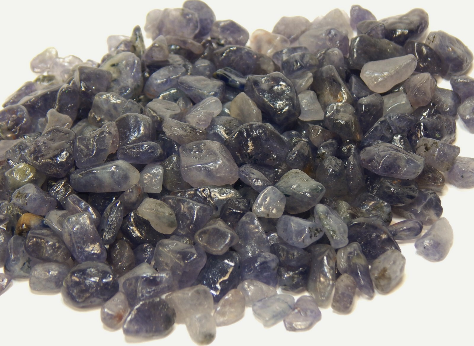 Blue Iolite Crystal Chips Mix 8oz, Small Tumbled Stones Healing Crystals 1/2Lb