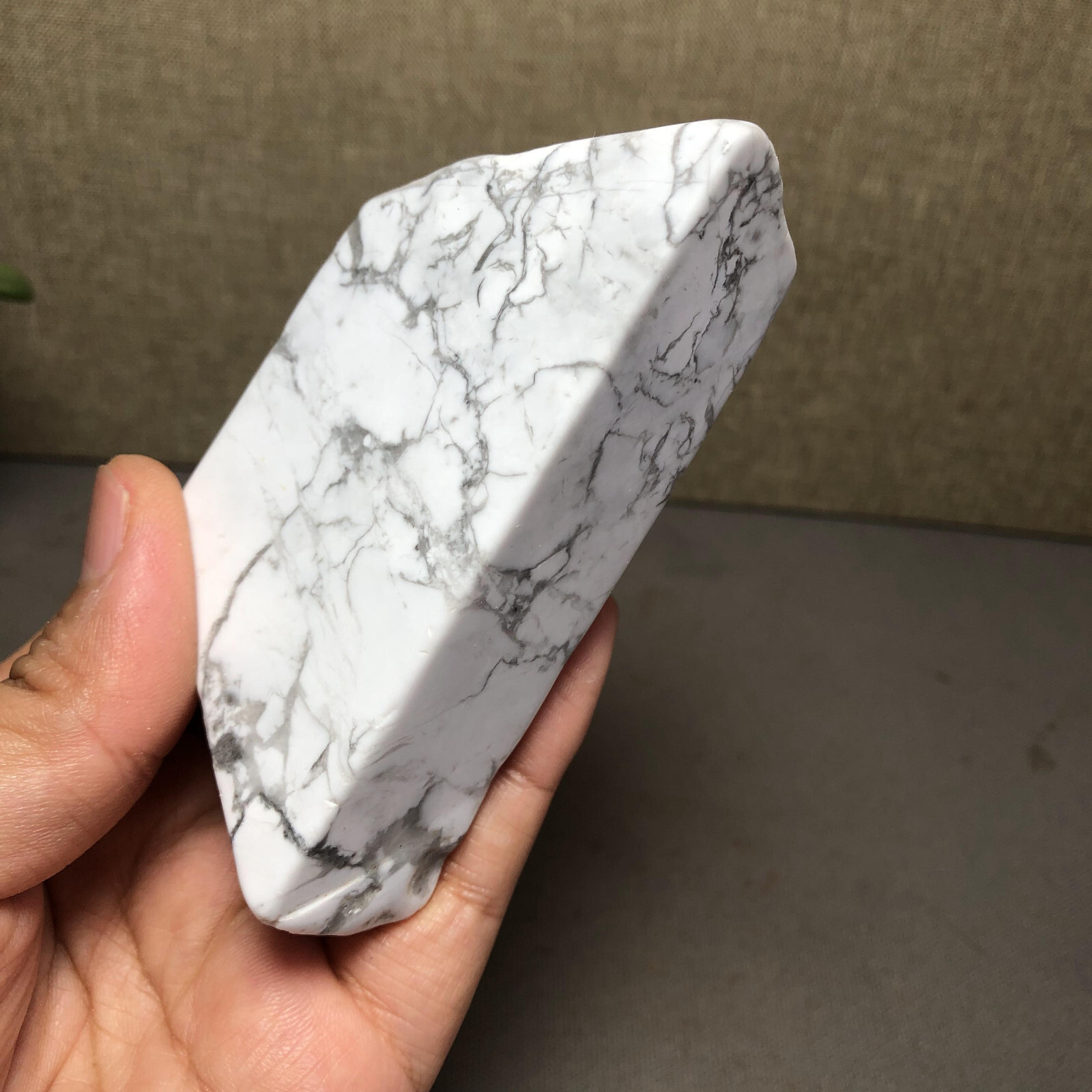 82mm Natural White Turquoise block polish/rough Crystal specimens 192g A2922